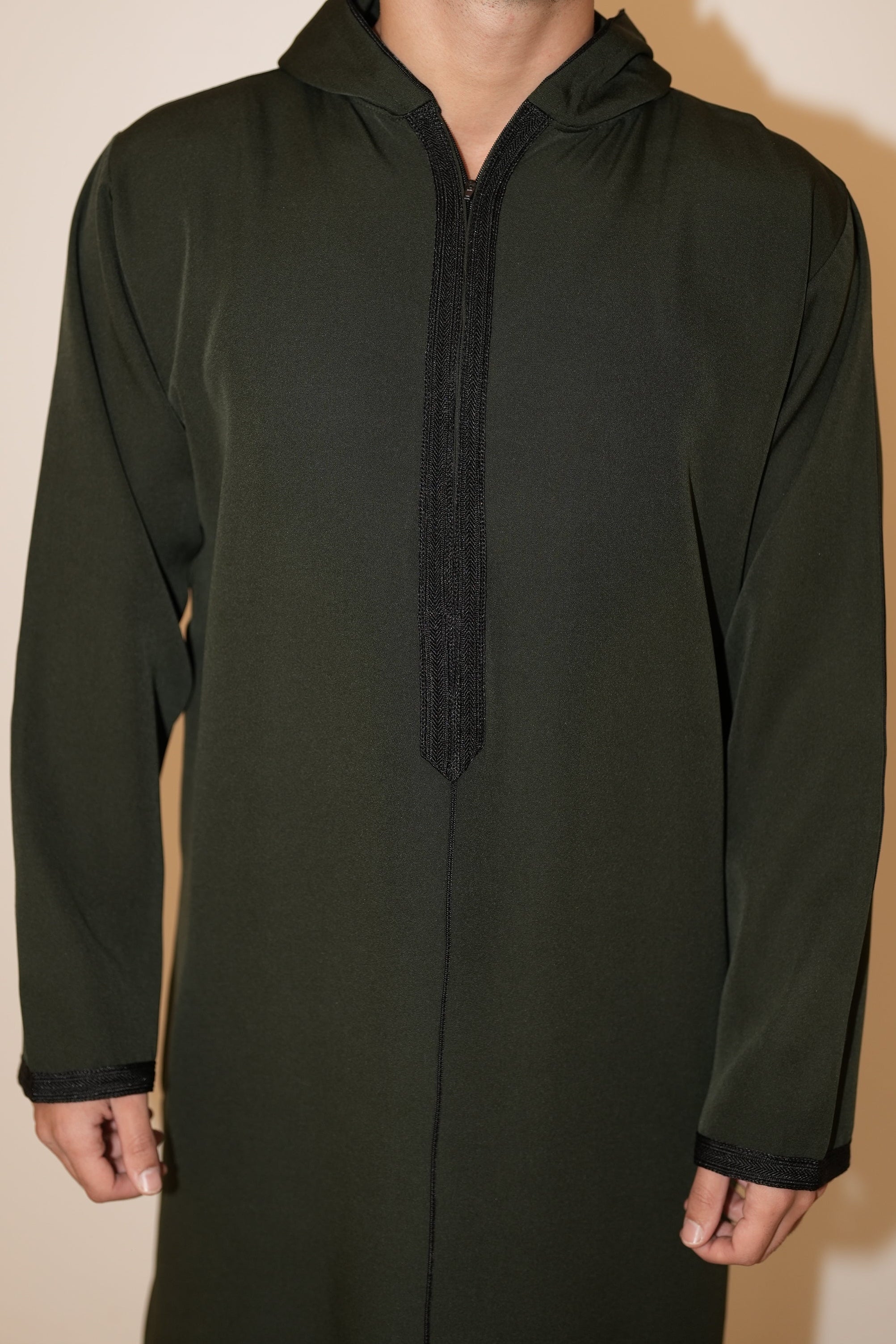 Premium Hooded Thobe Military Green
